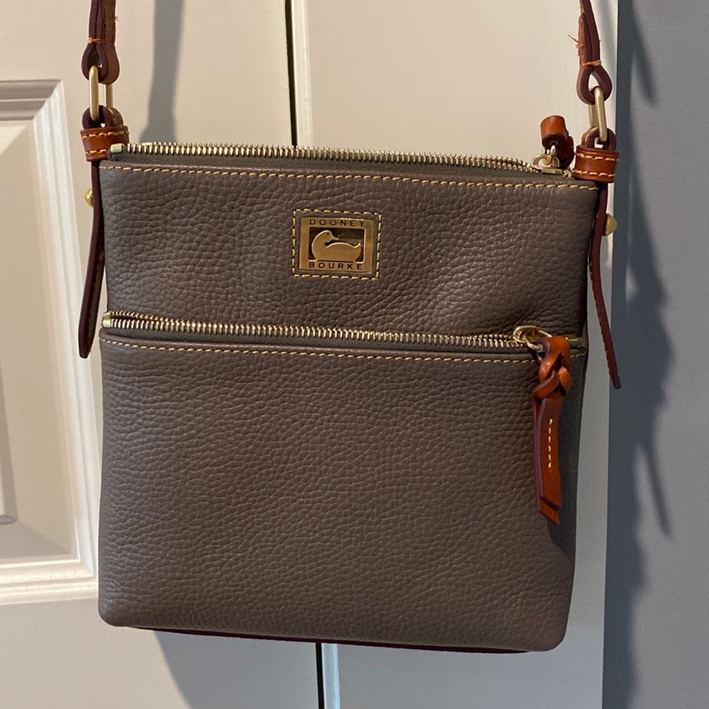 Dooney & Bourke crossbody gray leather purse